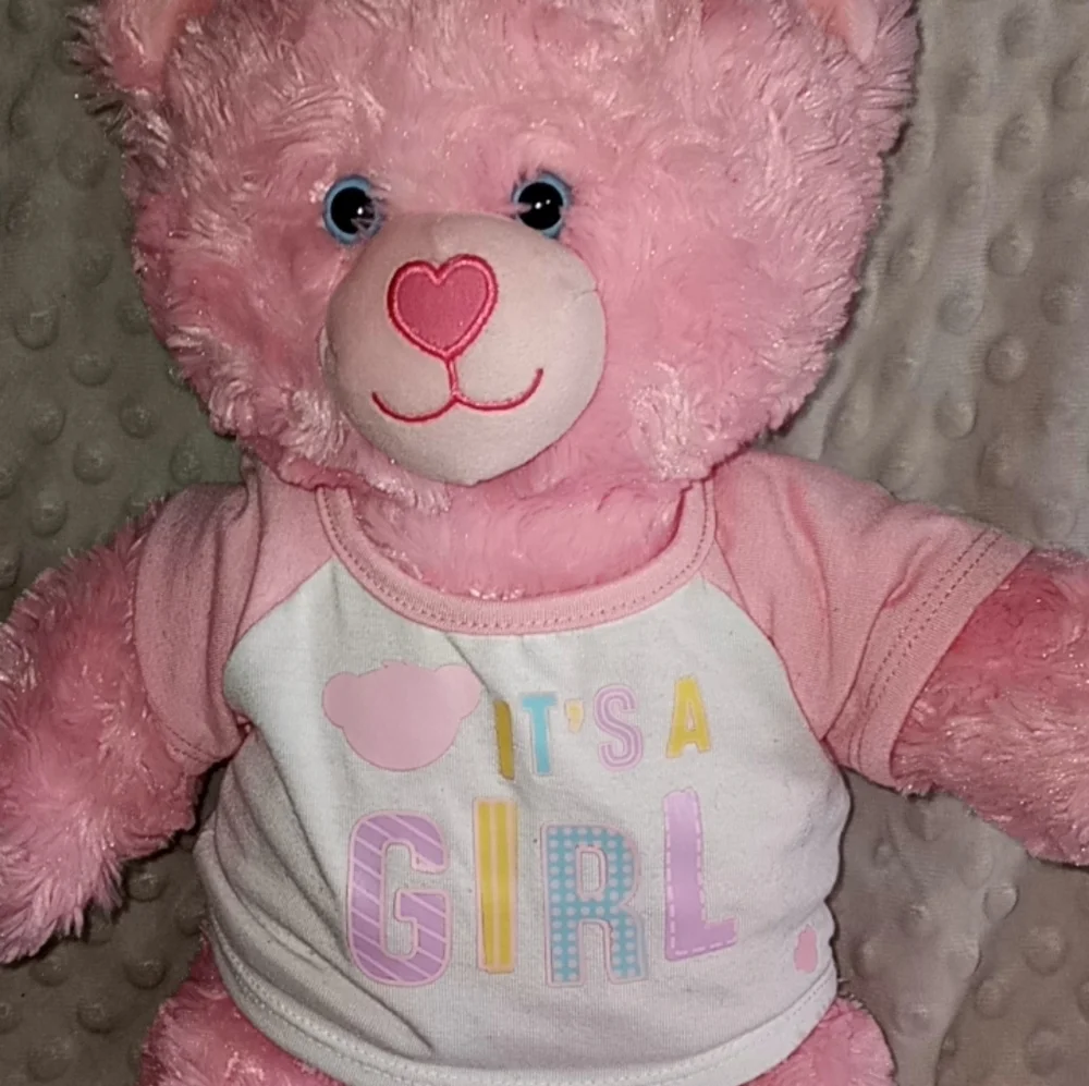 Pink Build A Bear Workshop With Its A Girl T-Shirt - Picture 2 of 4
